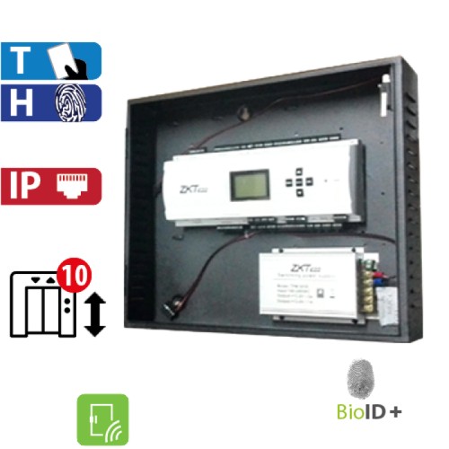                  Panel  para Control de Elevadores para 10 Niveles MAX 58, Incluye Gabinete y Fuente ZKteco (EC10package B) 